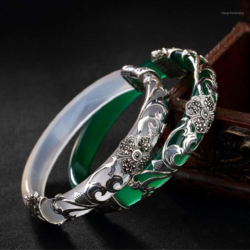 Pure 925 Silver Bangle Green White Opal Marcasite 100% S925 Sterling Diameter 5.9cm Bangles For Women Jewelry
Pure 925 Silver Bangle Green White Opal Marcasite 100% S925 Sterling Diameter 5.9cm Bangles For Women Jewelry