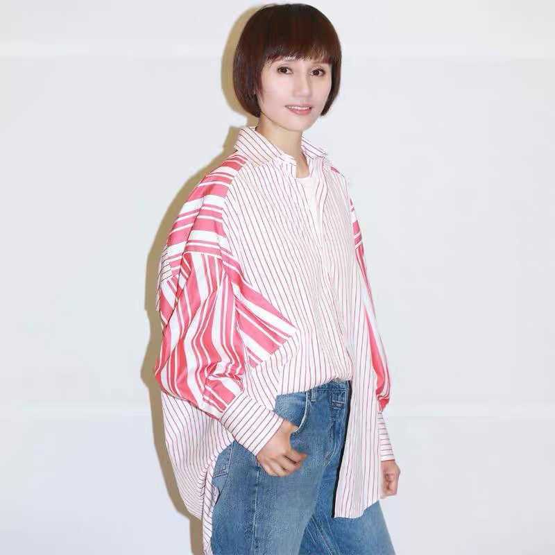 Summer And SPring Fashion Striped Turn Down Collar Full Office Lady ShirtsCasual Loose Shirt 210615, Beige
Summer And SPring Fashion Striped Turn Down Collar Full Office Lady ShirtsCasual Loose Shirt 210615, Beige