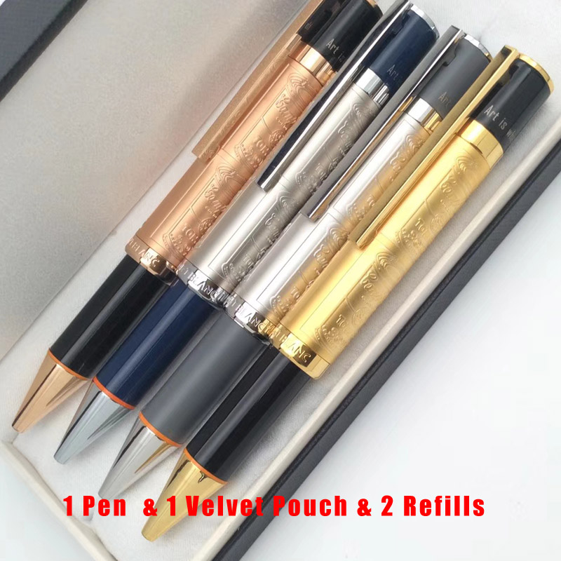 PURE PEARL Andy Warhol Classic Ballpoint Pen Reliefs barrel write smoth Luxury school office stationery+Cufflinks+Box Set+Gift Refills+Plush Pouch, Golden / silver
PURE PEARL Andy Warhol Classic Ballpoint Pen Reliefs barrel write smoth Luxury school office stationery+Cufflinks+Box Set+Gift Refills+Plush Pouch, Golden / silver