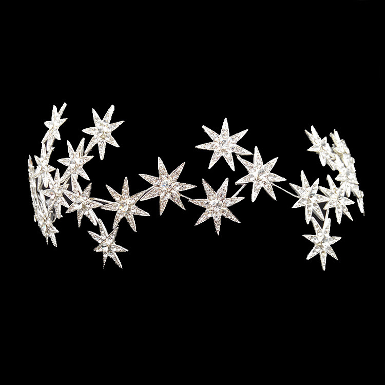 Luxury Sparkling Bridal Crown Headband Tiaras Silver Color Crystal Stars Crowns Wedding Hair Jewelry Accessories Women Headpiece
Luxury Sparkling Bridal Crown Headband Tiaras Silver Color Crystal Stars Crowns Wedding Hair Jewelry Accessories Women Headpiece