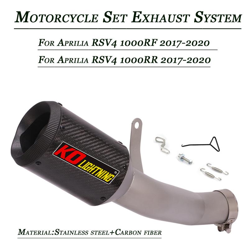 Motorcycle Exhaust System Link Pipe Stainless Connect Muffler Carbon Fiber Set For Aprilia Rsv4 1000RR 1000RF 2021-2021
Motorcycle Exhaust System Link Pipe Stainless Connect Muffler Carbon Fiber Set For Aprilia Rsv4 1000RR 1000RF 2021-2021