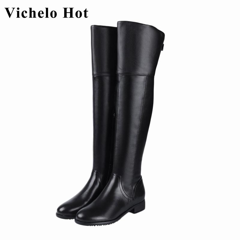 Boots Vichelo Plus Size 43 Riding Ins Belt Buckle Winter Round Toe Thick Low Heels Cow Split Leather Over-the-knee L10, Flock
Boots Vichelo Plus Size 43 Riding Ins Belt Buckle Winter Round Toe Thick Low Heels Cow Split Leather Over-the-knee L10, Flock