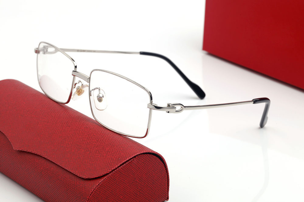 Transparent Sunglasses Designer Woman Mens Luxury Sunglass Brand Almond Heart Ladies Oversized Crystal Eyeglass Women Full Frame Square Mirror Eyeglasses Female