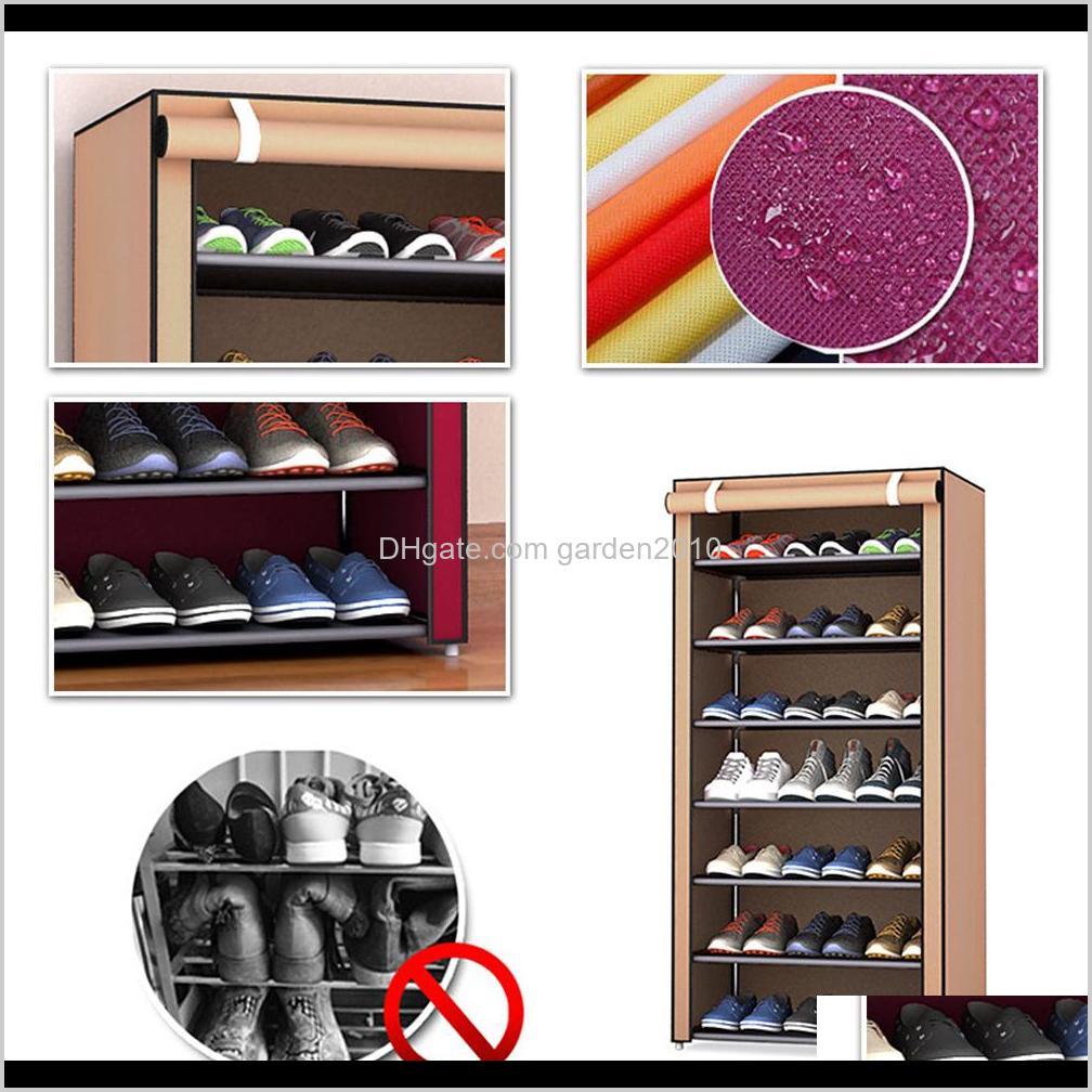 Holders Racks Housekeeping Organization Garden Drop Delivery 2021 456810 Layer Dustproof NonWoven Home Shoe Rack Bedroom Do49709675421894