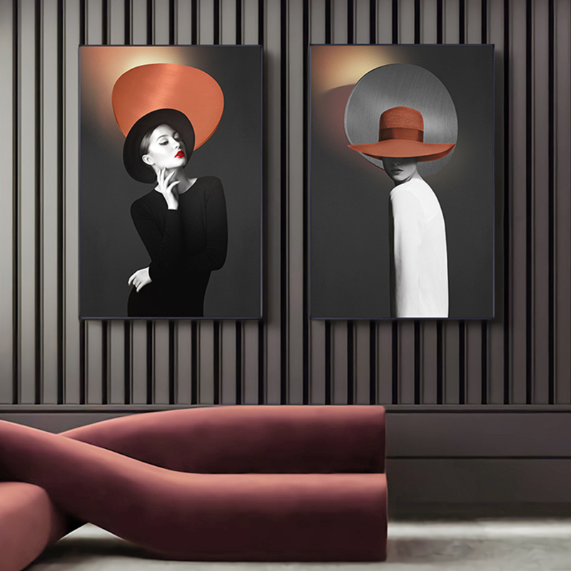 Modern Fashion Urban Woman Abstract Wall Art Canvas Painting Nordic Living Room Decorative Picture Posters and Prints Home Decor