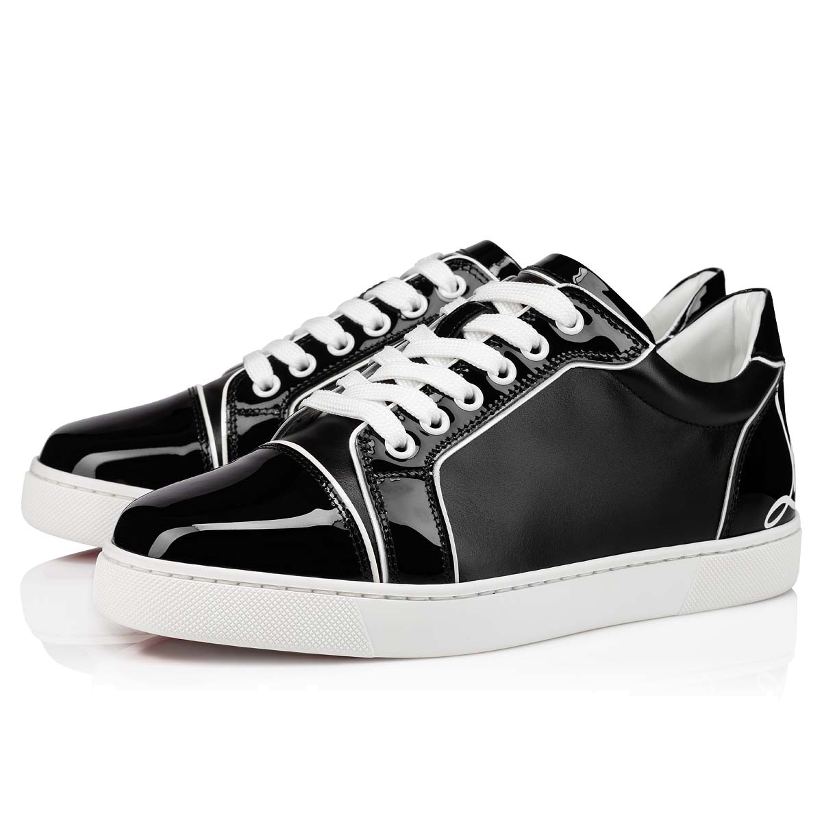 New-style Casual Shoes Men's Junior RED BOTTOM SNEAKERS Fun Vieira Flat black patent leather calfskin luxury designer shoe reds sole trainers lace-up
New-style Casual Shoes Men's Junior RED BOTTOM SNEAKERS Fun Vieira Flat black patent leather calfskin luxury designer shoe reds sole trainers lace-up