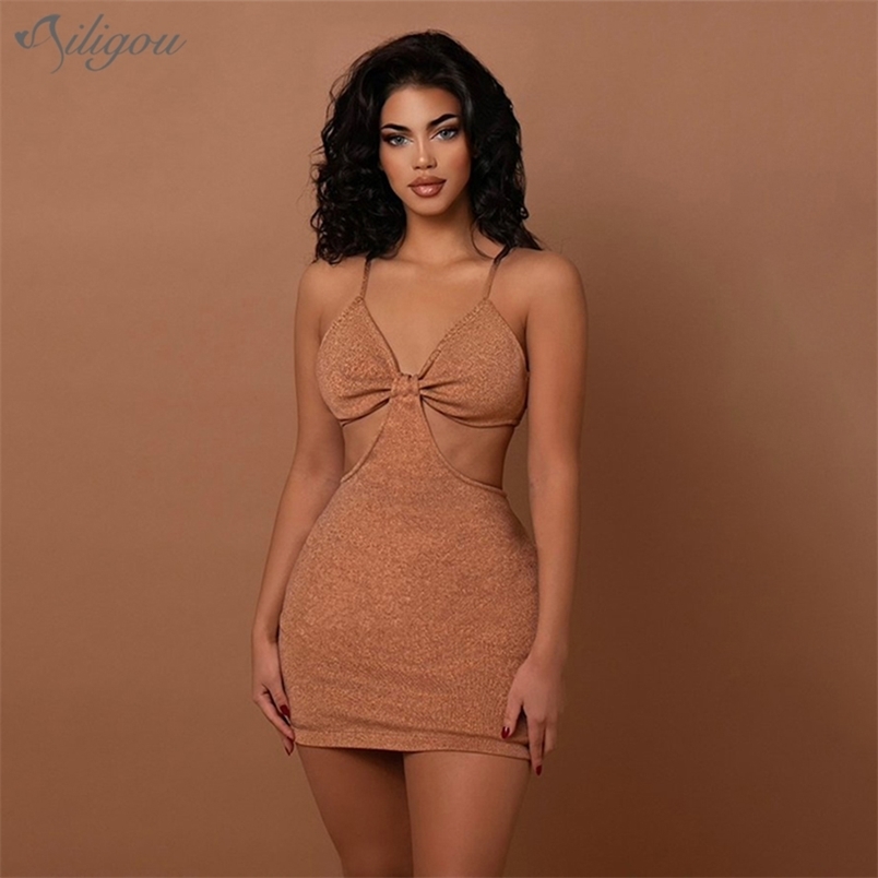 Fashion Trendy Mini Dress Apricot Waist Hollow Design Sexy V-neck Halter Celebrity Party Club Bandage Vestido 210525, Khaki
Fashion Trendy Mini Dress Apricot Waist Hollow Design Sexy V-neck Halter Celebrity Party Club Bandage Vestido 210525, Khaki