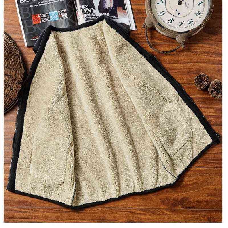 Casual Sleeveless Jacket Autumn Winter Men Warm Fleece Mens Vest Jacket Velvet Thick Sleeveless Men's Vest Gilet Clothing 5XL 211105