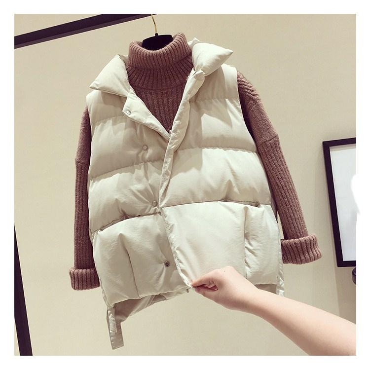 Women' Vests 2021 Fashion Female Mandarin Collar Loose Waistcoat Women Sleeveless Apricot Down Vest Autumn Winter Casual Short Overcoat, Black
Women' Vests 2021 Fashion Female Mandarin Collar Loose Waistcoat Women Sleeveless Apricot Down Vest Autumn Winter Casual Short Overcoat, Black