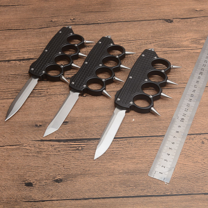 Micro T Knuckle Duster Ring Tactical Folding Knife Automatic Self Defense 7cr17mov Aluminum Outdoor Camping Hunting Survival Pocket Utility Military EDC Tools
Micro T Knuckle Duster Ring Tactical Folding Knife Automatic Self Defense 7cr17mov Aluminum Outdoor Camping Hunting Survival Pocket Utility Military EDC Tools