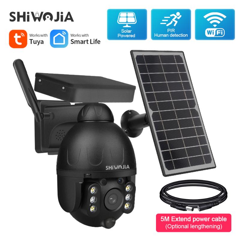 Cameras SHIWOJIA Outdoor Solar Camera Home Security TUAY 1080P IP 8W Panel Rechargeable Battery PIR Motion Alarm PTZ CCTV
Cameras SHIWOJIA Outdoor Solar Camera Home Security TUAY 1080P IP 8W Panel Rechargeable Battery PIR Motion Alarm PTZ CCTV