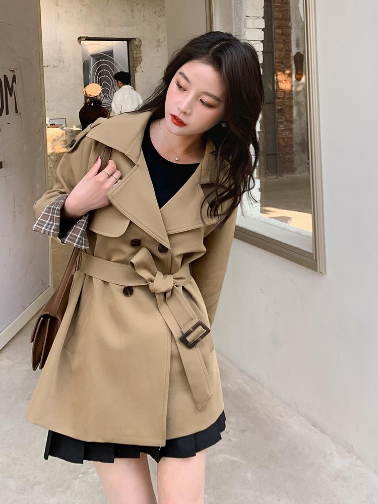 Women' Trench Coats Khaki Windbreaker Small Mid-length Style 2021 This Year' Temperament Spring And Autumn Black Jacket
Women' Trench Coats Khaki Windbreaker Small Mid-length Style 2021 This Year' Temperament Spring And Autumn Black Jacket