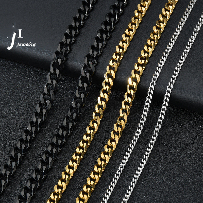 Stainless Steel Cuban Thick Chain Link Necklaces for Men Women Long Hip Hop Cuba Choker Necklace Fashion Jewelry Black Gold Silver Mix
Stainless Steel Cuban Thick Chain Link Necklaces for Men Women Long Hip Hop Cuba Choker Necklace Fashion Jewelry Black Gold Silver Mix