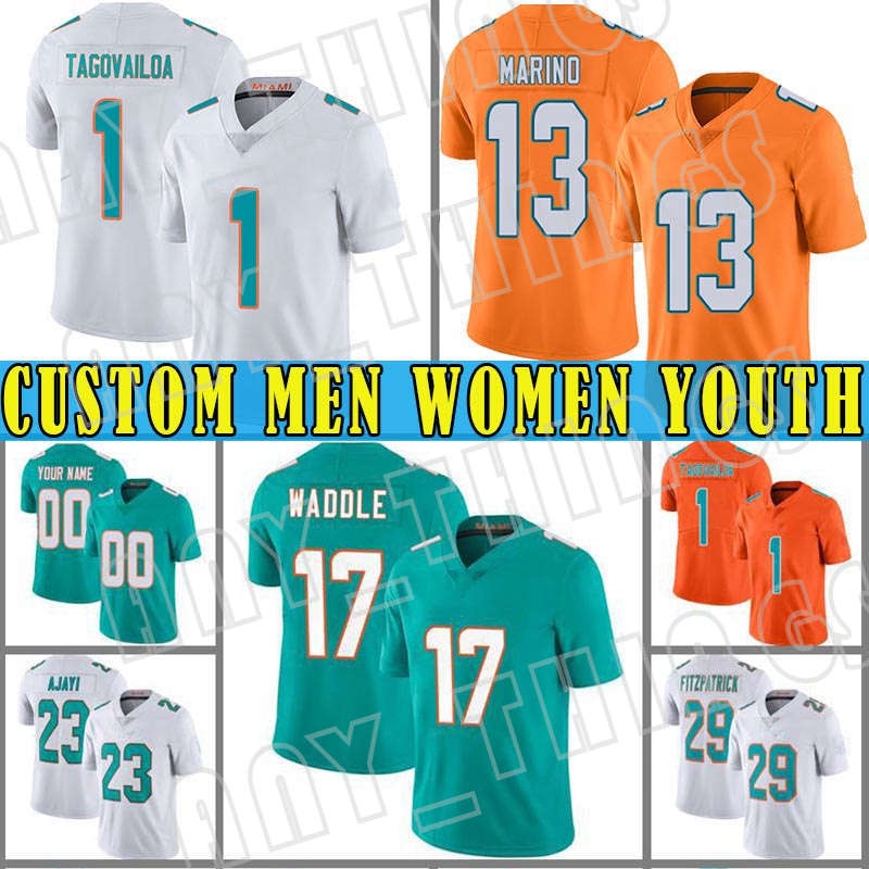 Custom 17 Jaylen Waddle 1 Tua Tagovailoa Football Jersey Dan Marino Xavien Howard Men Mike Gesicki Jerome Baker Will Fuller V Albert Wilson Larry Csonka, Custom youth(haitun)
Custom 17 Jaylen Waddle 1 Tua Tagovailoa Football Jersey Dan Marino Xavien Howard Men Mike Gesicki Jerome Baker Will Fuller V Albert Wilson Larry Csonka, Custom youth(haitun)