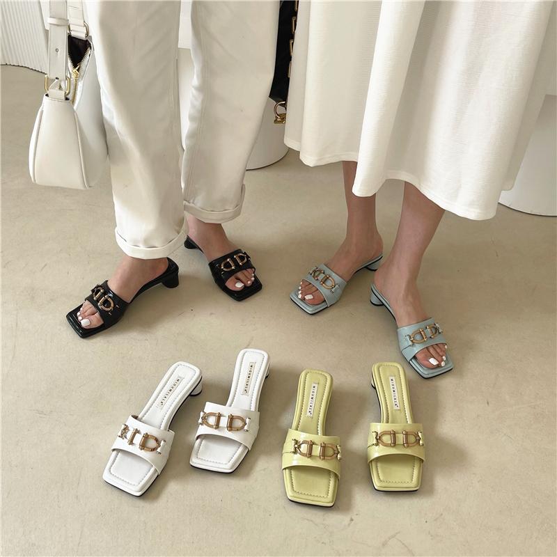 Summer Slipper Women Shoes Chunky Heels Slides Metal Decoration Open Toe Sandals Fashion Designer Mules Slip On Zapatos De Mujer Slippers, A188-5 orange
Summer Slipper Women Shoes Chunky Heels Slides Metal Decoration Open Toe Sandals Fashion Designer Mules Slip On Zapatos De Mujer Slippers, A188-5 orange