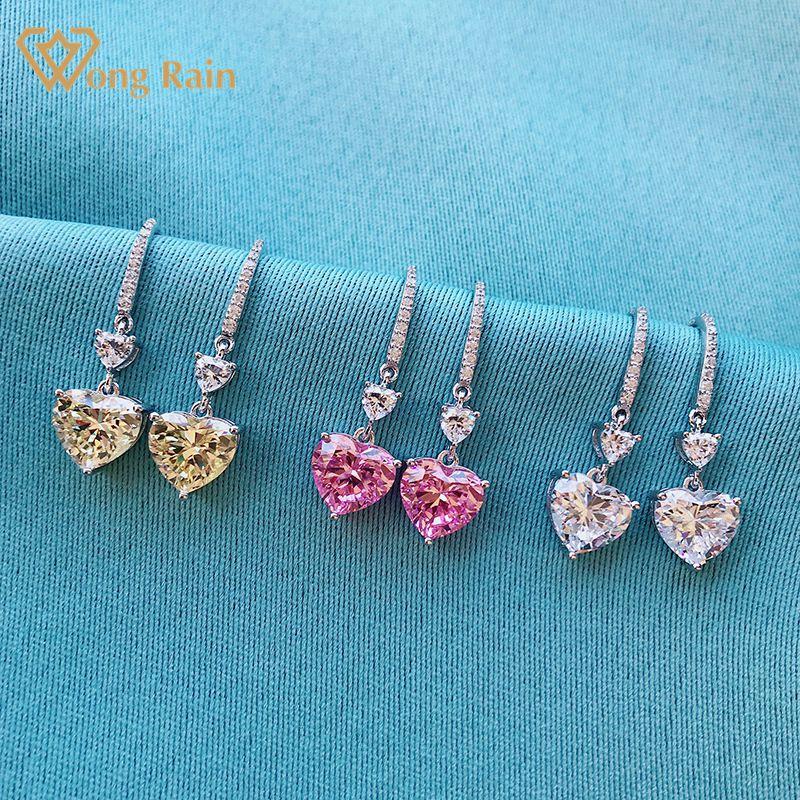 Wong Rain 925 Sterling Silver Created Moissanite Citrine Pink Sapphire Gemstone Engagement Heart Dangle Earrings Fine Jewelry & Chandelier
Wong Rain 925 Sterling Silver Created Moissanite Citrine Pink Sapphire Gemstone Engagement Heart Dangle Earrings Fine Jewelry & Chandelier