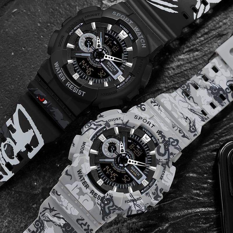 Wristwatches BASID Brand Sports Watch Men G Style Fitness Analog Digital LED Business Waterproof Swimming Military Watches, Costa black
Wristwatches BASID Brand Sports Watch Men G Style Fitness Analog Digital LED Business Waterproof Swimming Military Watches, Costa black