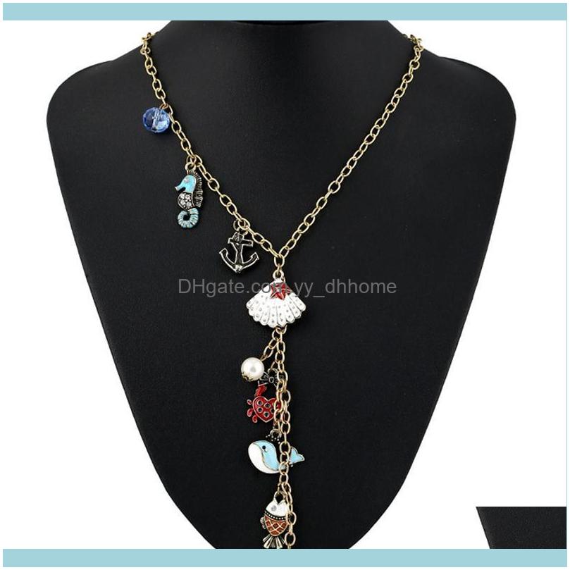 Chains Jewelrychains Fashion Metal Sea Animals Charm Necklace Vintage Gold Color Chain Tassel Necklaces & Pendants Long Bijoux Femme 0324 Dr
Chains Jewelrychains Fashion Metal Sea Animals Charm Necklace Vintage Gold Color Chain Tassel Necklaces & Pendants Long Bijoux Femme 0324 Dr