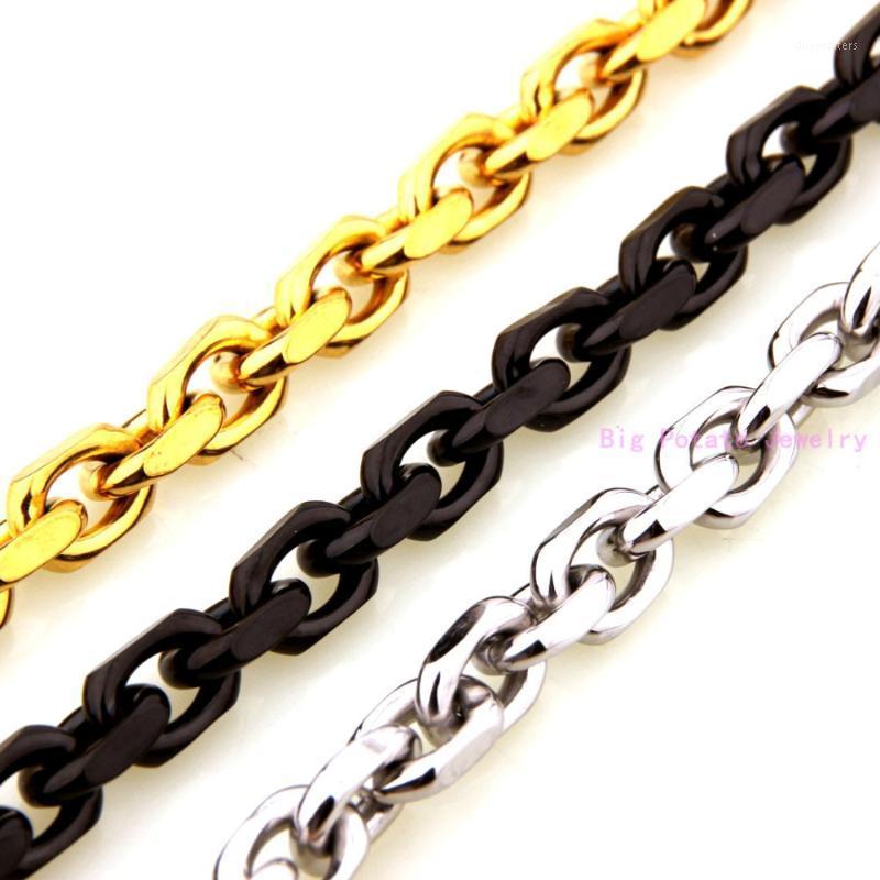 Novel Unique 8MM Wide Silver Black Gold Color Curb Cuban Link Chain 316L Stainless Steel Bracelet/Necklace 7-40inch Chains
Novel Unique 8MM Wide Silver Black Gold Color Curb Cuban Link Chain 316L Stainless Steel Bracelet/Necklace 7-40inch Chains