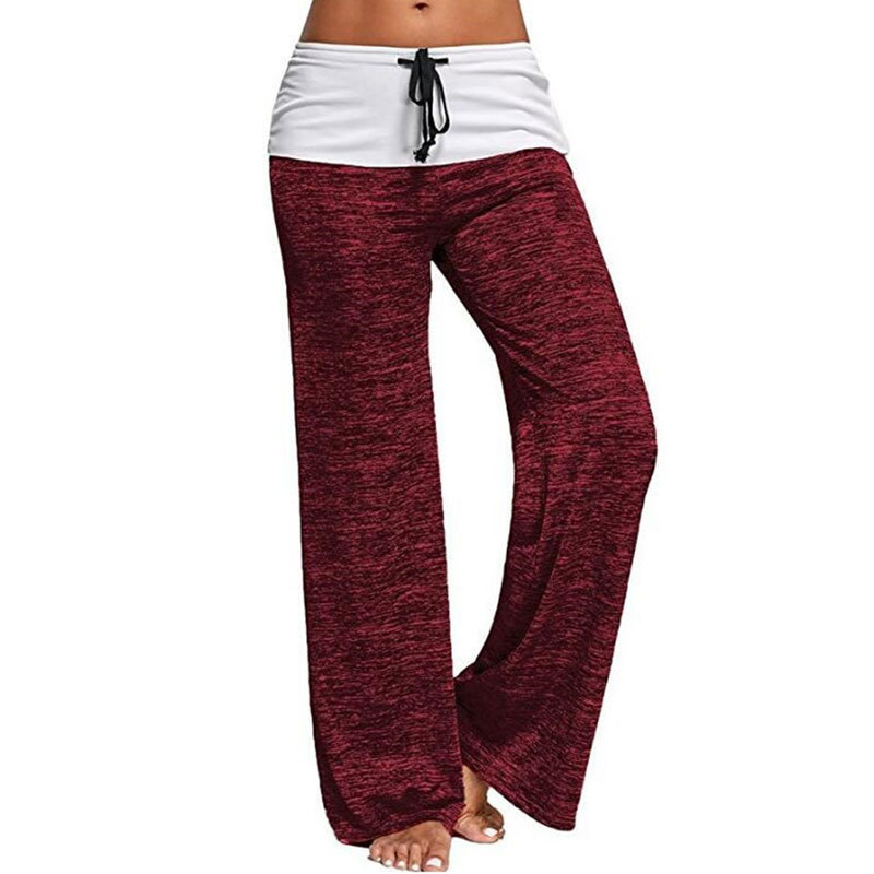 Women Splicing Quick Drying Sports Pants Fashion Loose Outdoor Leisure Wide Leg Straight Autumn Winter Plus Size 210522