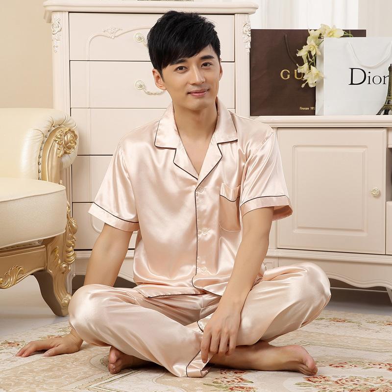 Men's Sleepwear Champagne Men Pyjama Casual Long Sleeve Home Wear Sexy Lingerie Pajama Set Spring Male Ice Silk Pijama Underwear Suit, Style d
Men's Sleepwear Champagne Men Pyjama Casual Long Sleeve Home Wear Sexy Lingerie Pajama Set Spring Male Ice Silk Pijama Underwear Suit, Style d