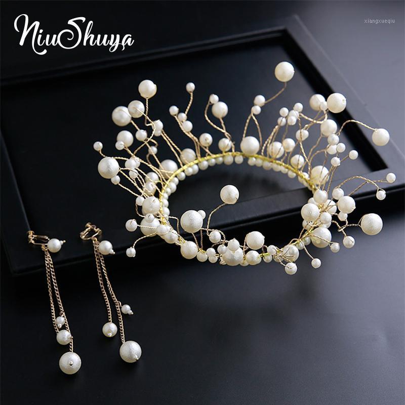 NiuShuya Handmade Pearl Tiaras Crowns Princess Queen Diadem Women Headbands Headwear Bride Wedding Hair Accessories Bridal Jewel Clips & Bar, Golden;silver
NiuShuya Handmade Pearl Tiaras Crowns Princess Queen Diadem Women Headbands Headwear Bride Wedding Hair Accessories Bridal Jewel Clips & Bar, Golden;silver