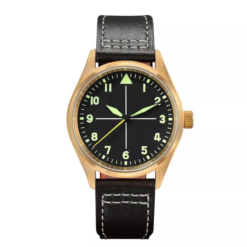 Wristwatches San Martin Bronze Luminous 200m Waterproof Leather Strap Military Watch Mechanical Simple Style Men's Watches, B-nh35-black
Wristwatches San Martin Bronze Luminous 200m Waterproof Leather Strap Military Watch Mechanical Simple Style Men's Watches, B-nh35-black