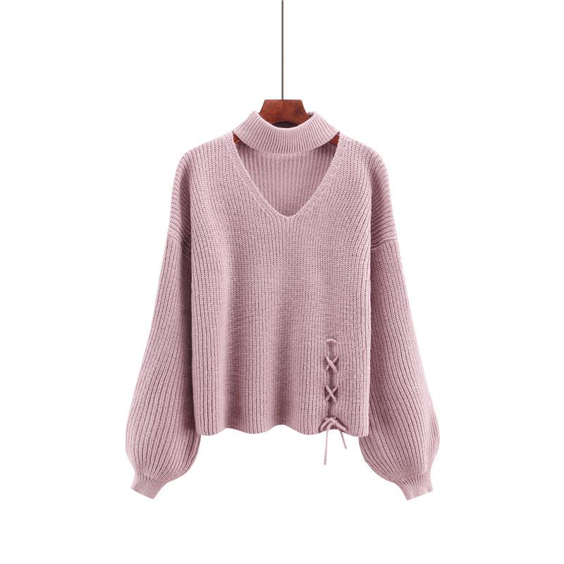 Women's Sweaters Elegant Lantern Sleeve Hole Cut-Out Soft Knitted Sweater Women 2021 Winter Turtleneck Lace Up Bow Basic Top Female Jumpers, Violet
Women's Sweaters Elegant Lantern Sleeve Hole Cut-Out Soft Knitted Sweater Women 2021 Winter Turtleneck Lace Up Bow Basic Top Female Jumpers, Violet