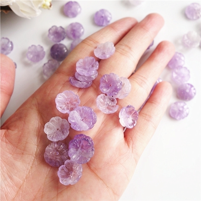 5pc Carved Real Stone Flower Natural Quartz Loose Beads Purple Crystal Bead Accessories For Jewelry Making DIY Findings DYL0037
5pc Carved Real Stone Flower Natural Quartz Loose Beads Purple Crystal Bead Accessories For Jewelry Making DIY Findings DYL0037