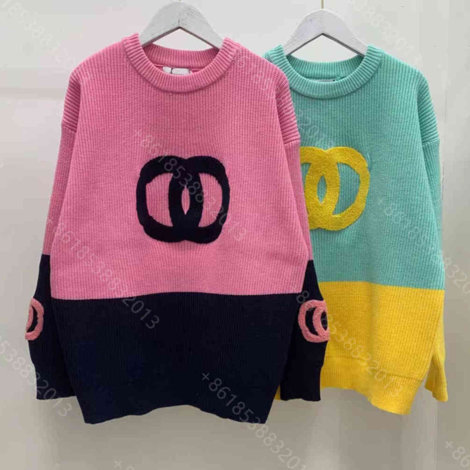 21ss designer clothes women wool knit sweater super elastic brand round neck pullover logo crochet mujer color stitching coat winter womens casual clothing c1
21ss designer clothes women wool knit sweater super elastic brand round neck pullover logo crochet mujer color stitching coat winter womens casual clothing c1