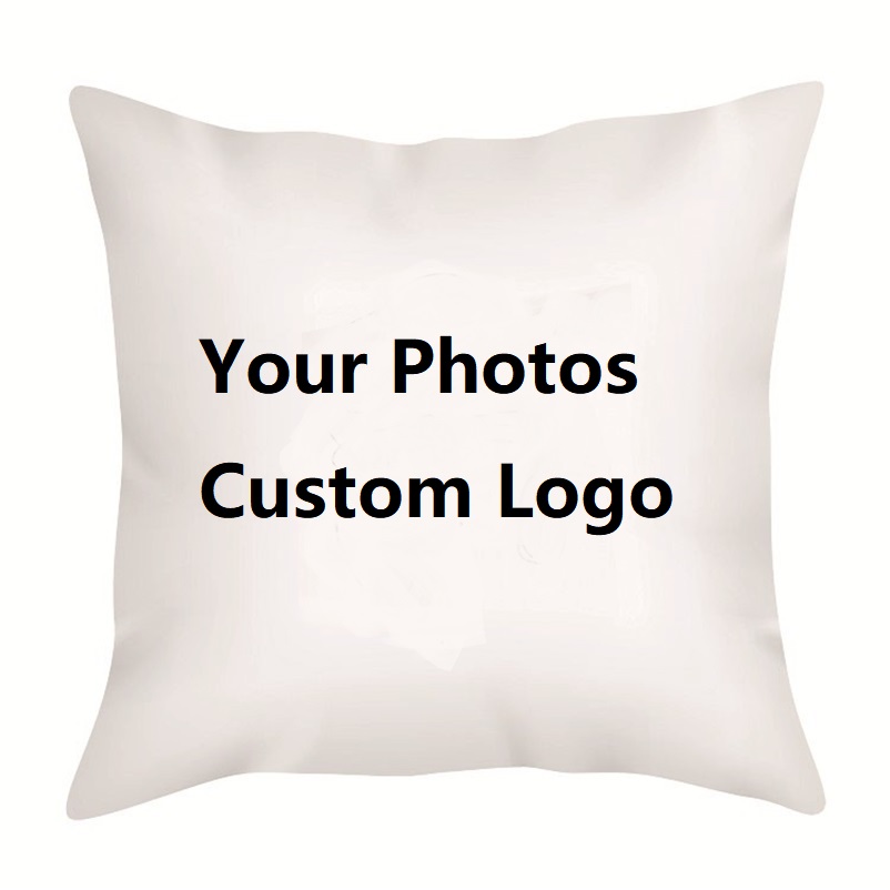 

Custom Pillow Cover Throw Logo Printed Cushion Case Flax Pillowcase DIY Persionalized Photo Couch Sofa Chair Car Decor Gifts, 45x45cm