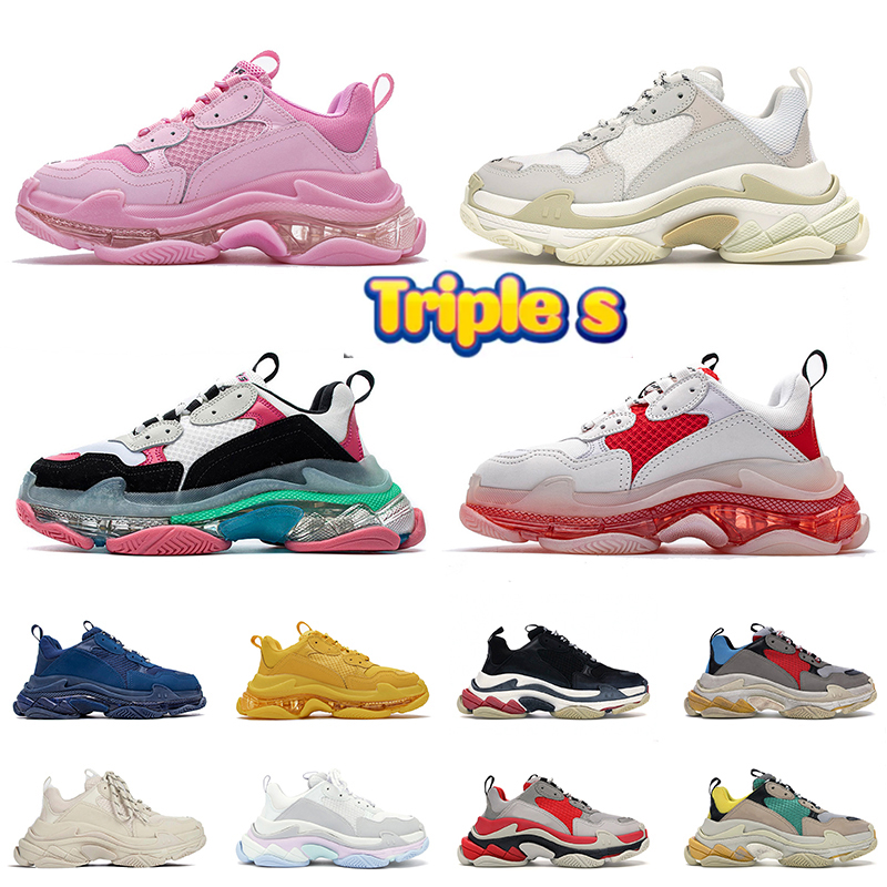 Womens Mens Dad Shoes 17FW Triple S Casual Shoes Designer Clear Bubble Bottom Sneakers Black White Green Pink Red Old Grandpa Off Authentic Flat Trainer 36-45, B29 36-45 (4)
Womens Mens Dad Shoes 17FW Triple S Casual Shoes Designer Clear Bubble Bottom Sneakers Black White Green Pink Red Old Grandpa Off Authentic Flat Trainer 36-45, B29 36-45 (4)
