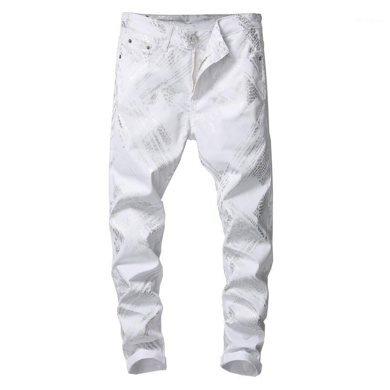 Men's Jeans Sokotoo Silver Snake Skin Printed White Fashion Slim Fit Stretch Denim Pants
Men's Jeans Sokotoo Silver Snake Skin Printed White Fashion Slim Fit Stretch Denim Pants