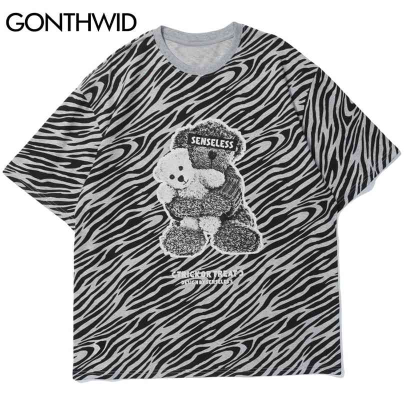 Tees Shirts Streetwear Toy Bear Print Zebra Stripe Tshirts Mens Harajuku Fashion Casual Cotton Loose Short Sleeve Tops 210602, Gray
Tees Shirts Streetwear Toy Bear Print Zebra Stripe Tshirts Mens Harajuku Fashion Casual Cotton Loose Short Sleeve Tops 210602, Gray