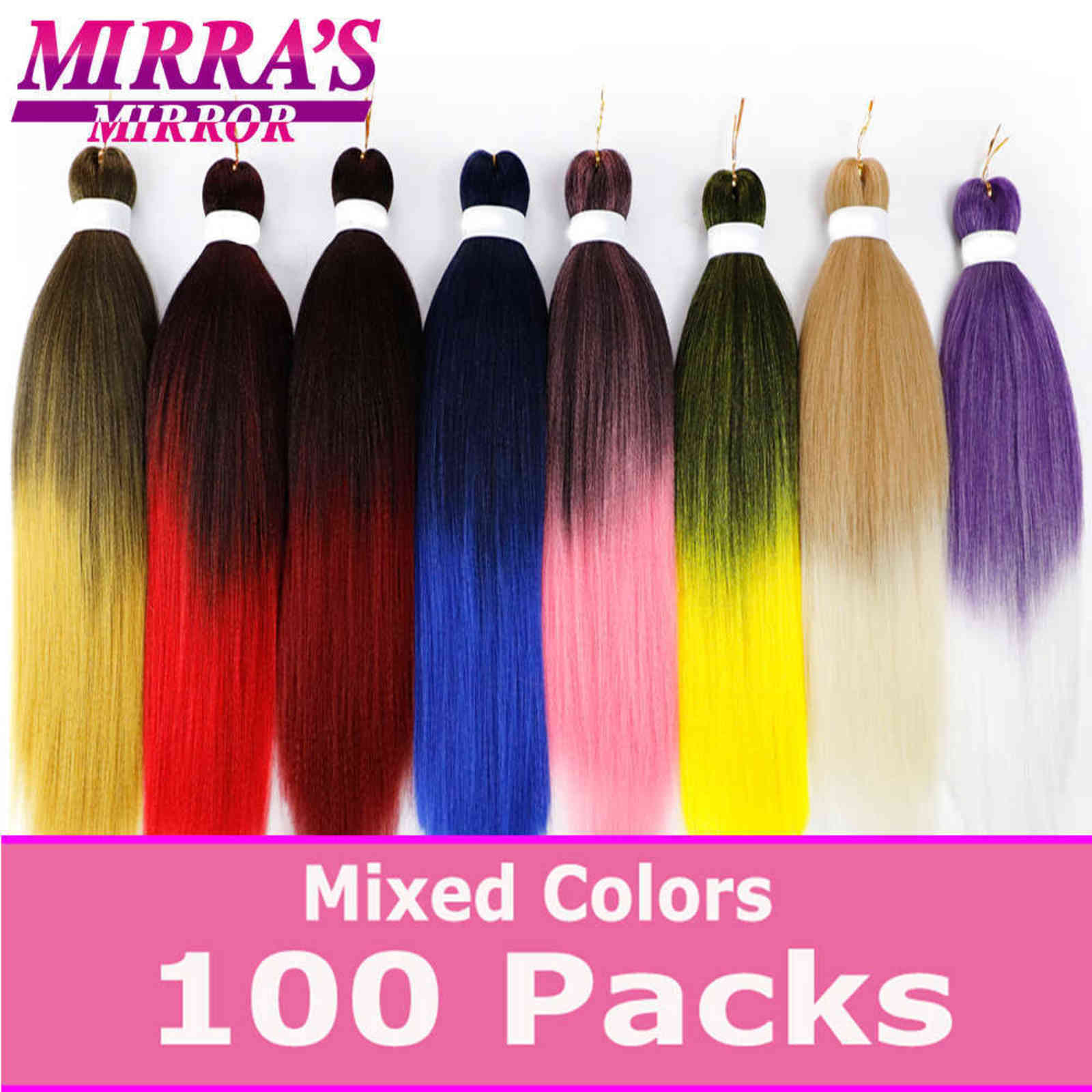 Mirra's Mirror Pre Stretched Braiding 100pcs Braids Wholesale Synthetic Hair Extensions For Box Braid Low Temperature Fiber
Mirra's Mirror Pre Stretched Braiding 100pcs Braids Wholesale Synthetic Hair Extensions For Box Braid Low Temperature Fiber