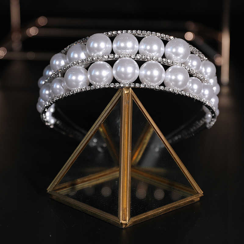 Rhinestone Crystal Tiara Diadem Queen Crown Princess Tiaras Bridal Hair Jewelry Party Wedding Hair Accessories Women Headpiece X0726