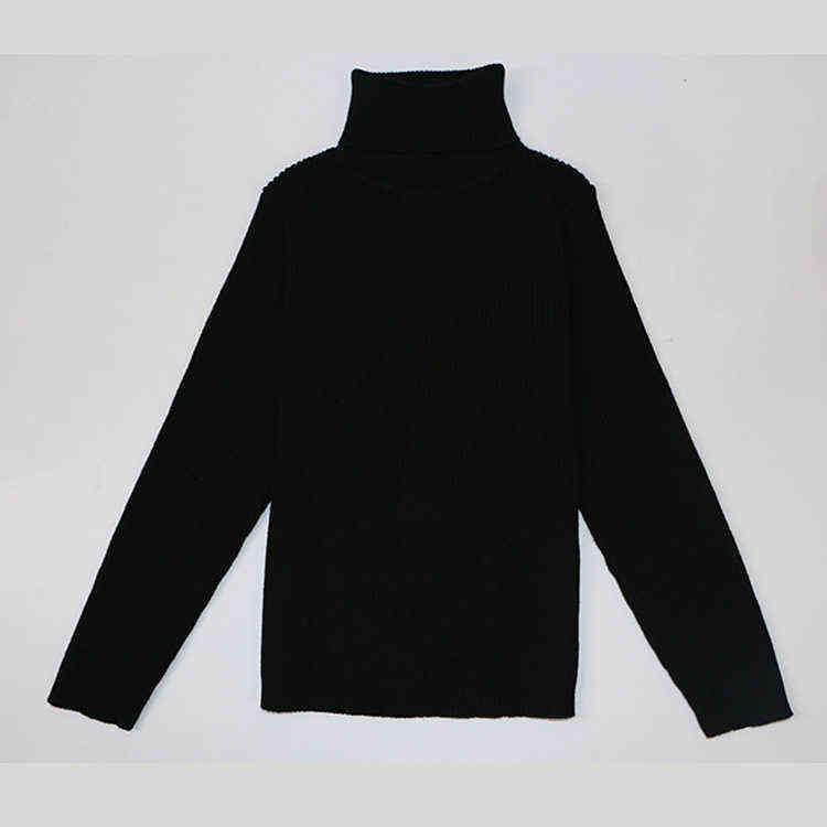 Autumn Baby Boys Girls Turtleneck Sweaters Kids Girl Sweater for Winter Knitted Bottoming Vetement Enfant 211104