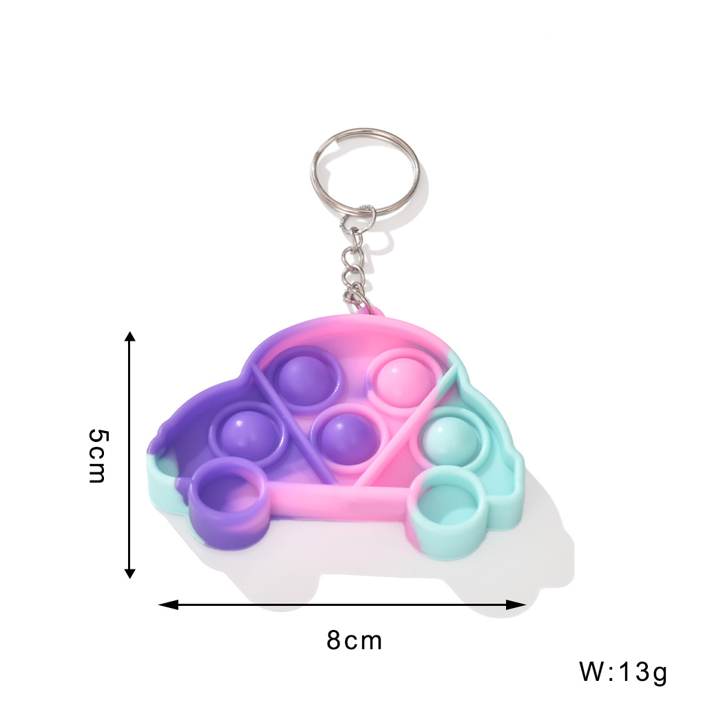 Pop Its Fidget Toys Simple Dimple Push Bubble Sensory Toy Key Rings New Colorful Squishy Anti Stress Children Adult Xmas Gifts Educational Decompressi