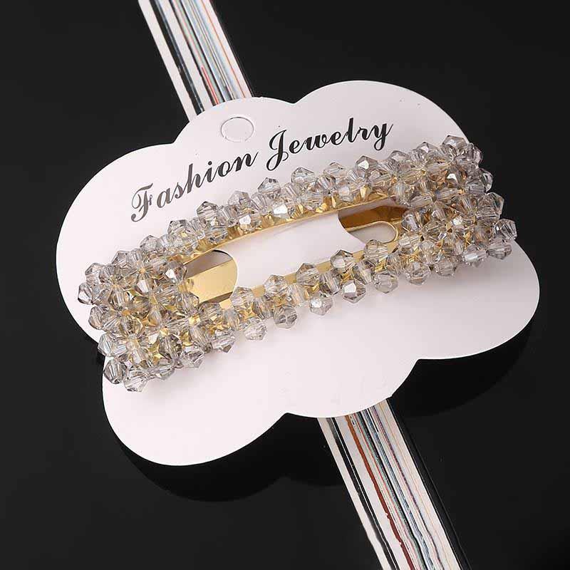 2021 Fashion Wedding Rhinestone Hair Clips Crystal Hairclip Metal Ponytail Holder Hairpins BB Hairgrip For Women Girls Hair Accessories