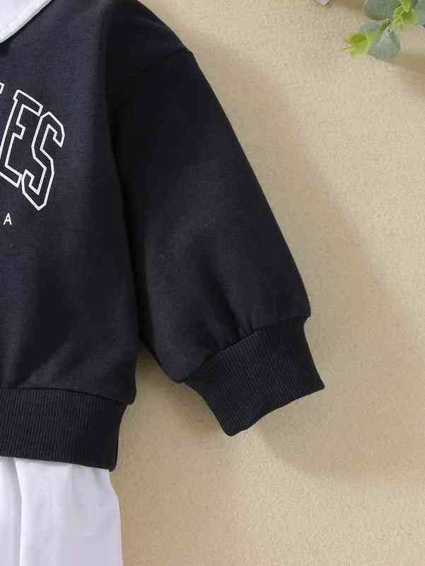 Baby Letter Graphic Sweatshirt Dress SHE