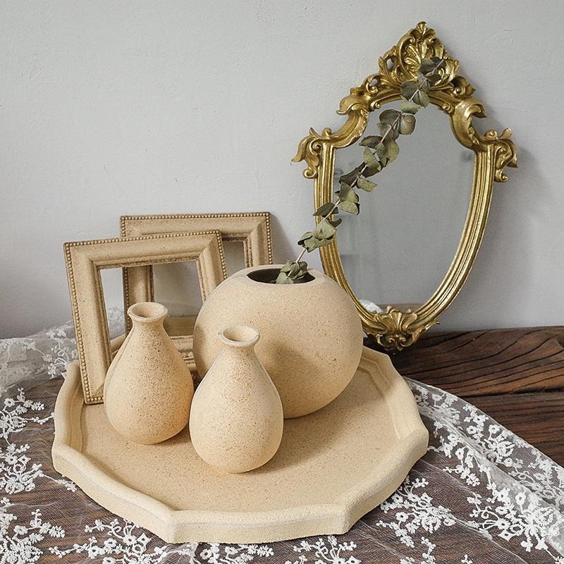 Wooden Flower Vase Retro Art Bottle For Room Tabletop Ornament DIY Colored Painting Plant Pot Nordic Home Garden Decor Vases