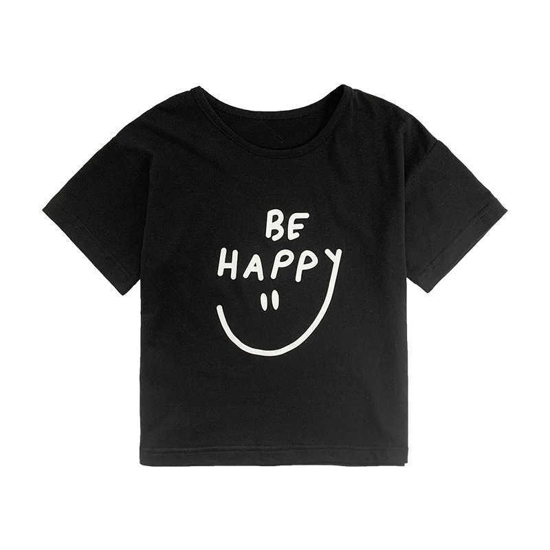 Summer Boys cartoon short sleeve cotton T shirts children 3 colors thin casual Tees 1-6 years all-match Tops 210615