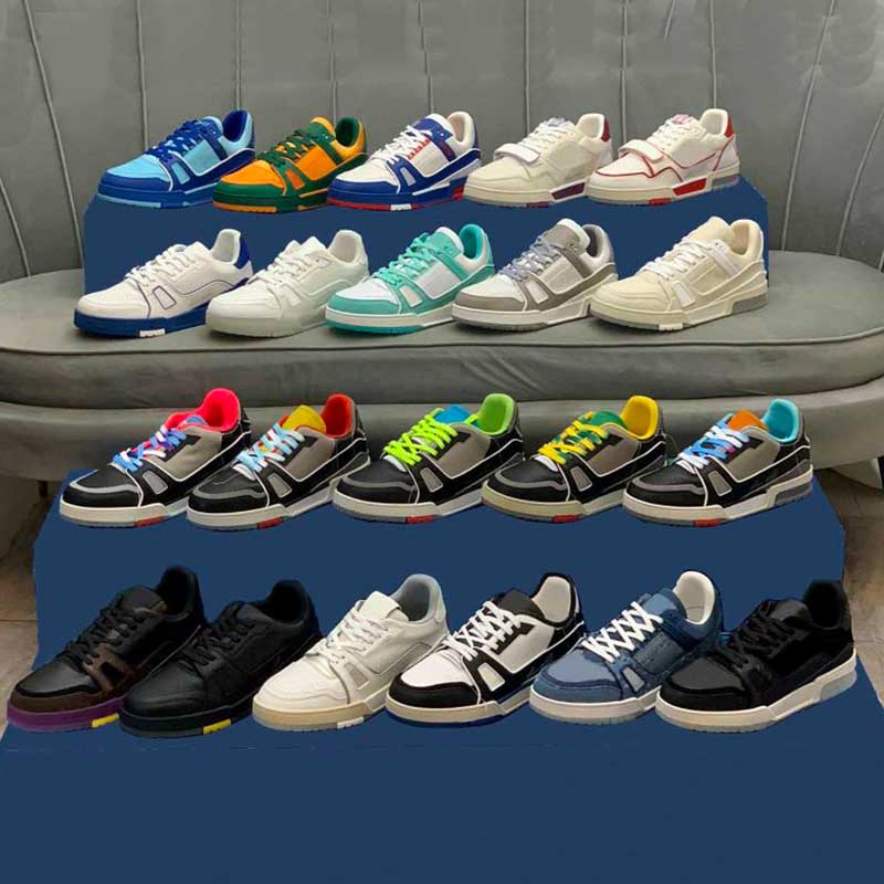 Luxurys brand designers men platform casual shoes traine brand fashion genuine leather outdoor runners trainers sneakers size 38-47