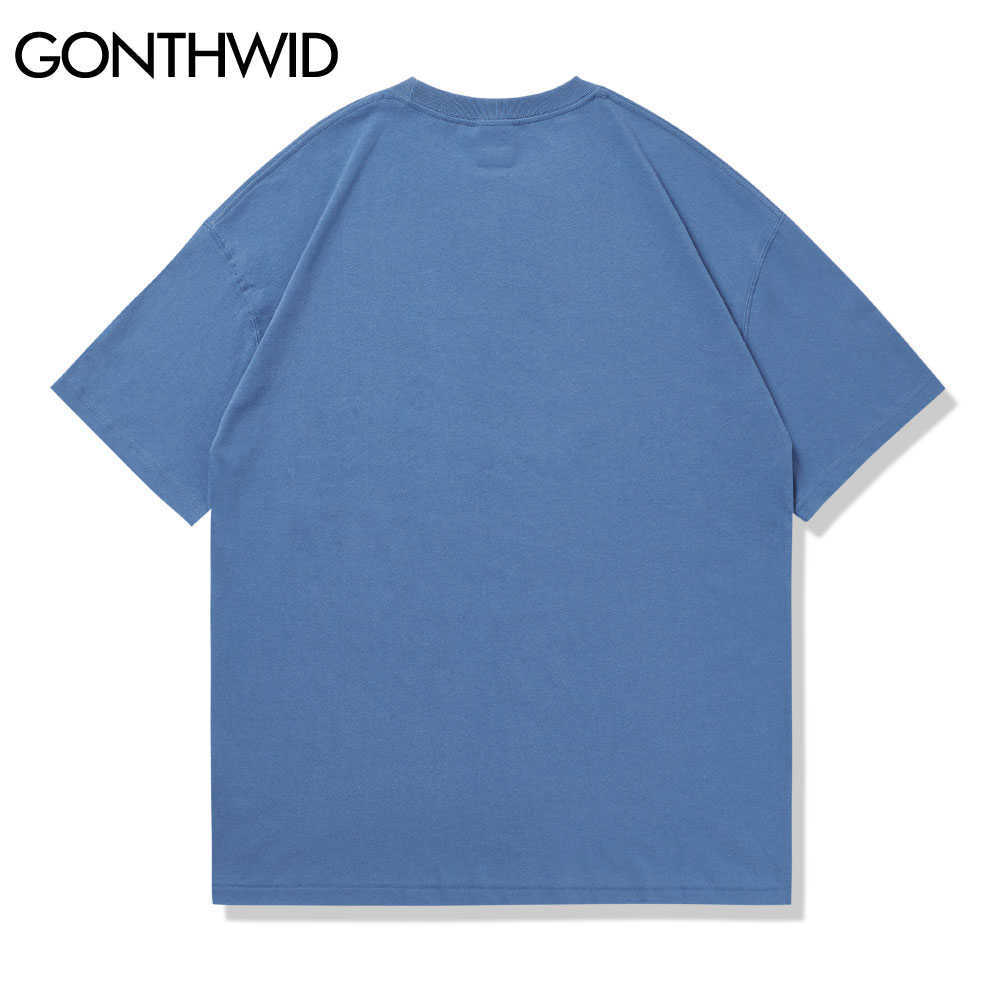 GONTHWID Tshirts Streetwear Harajuku Men Vintage Girl Poster Print Short Sleeve T-Shirts Casual Hip Hop Loose Cotton Tees Tops 210629