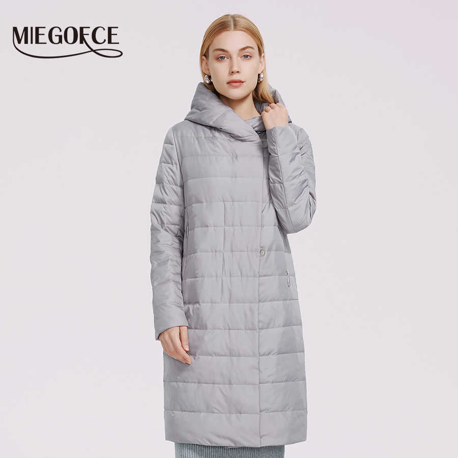 MIEGOFCE Spring Women Jacket Windproof Spring Coat Women Mid Length Reversible Slider Quality Filling Women's Parka 210819
