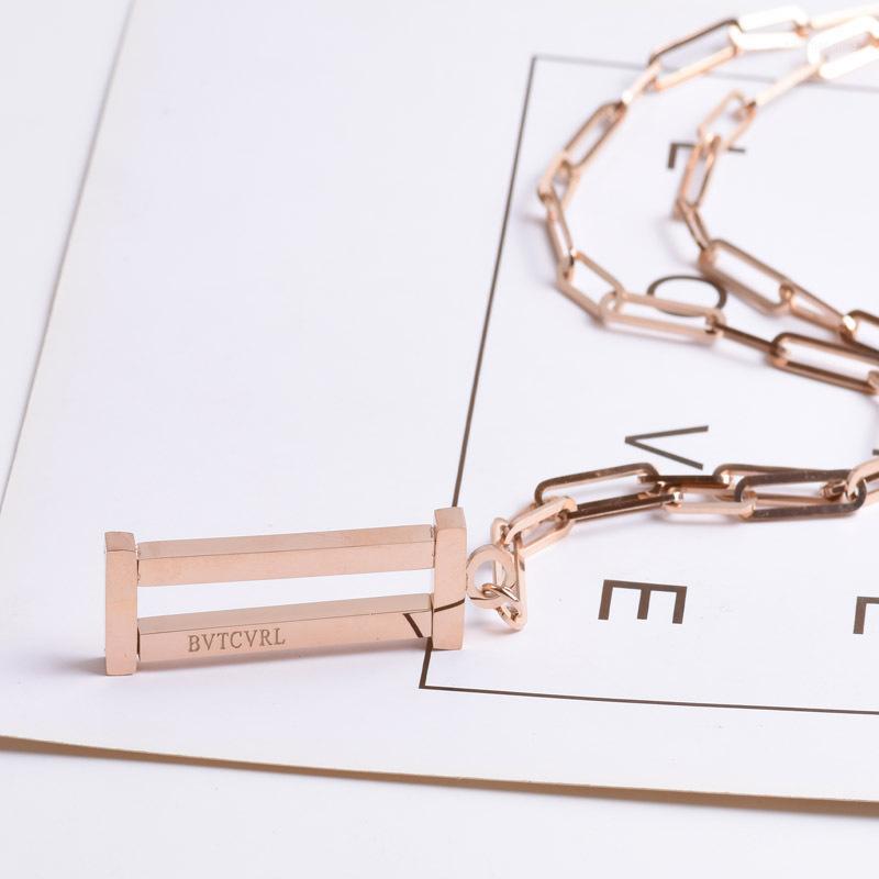 Titanium Steel Letter Necklace Rose Gold Long Sweater Chain Fasion Jewellery Accessories Christmas Gifts For The Year Chains, Silver
Titanium Steel Letter Necklace Rose Gold Long Sweater Chain Fasion Jewellery Accessories Christmas Gifts For The Year Chains, Silver