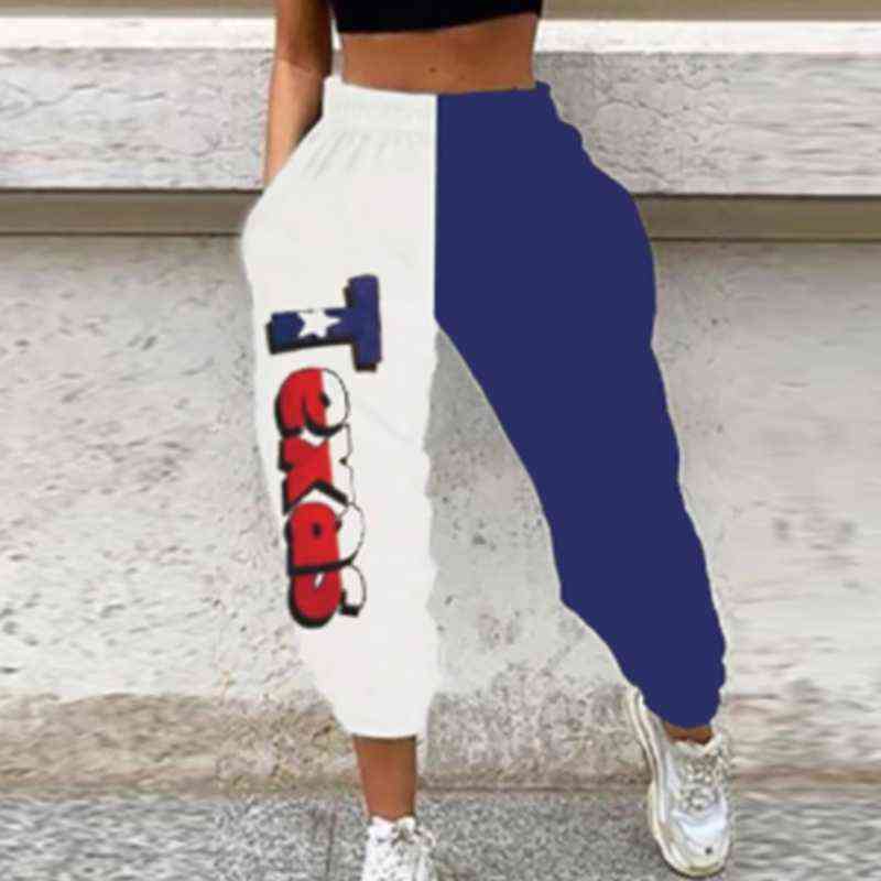 Women Loose Printing Casual Trousers Spring Autumn Elastic Waist Ladies Pencil Pants Plus Size 3XL Streetwear Drop 211115