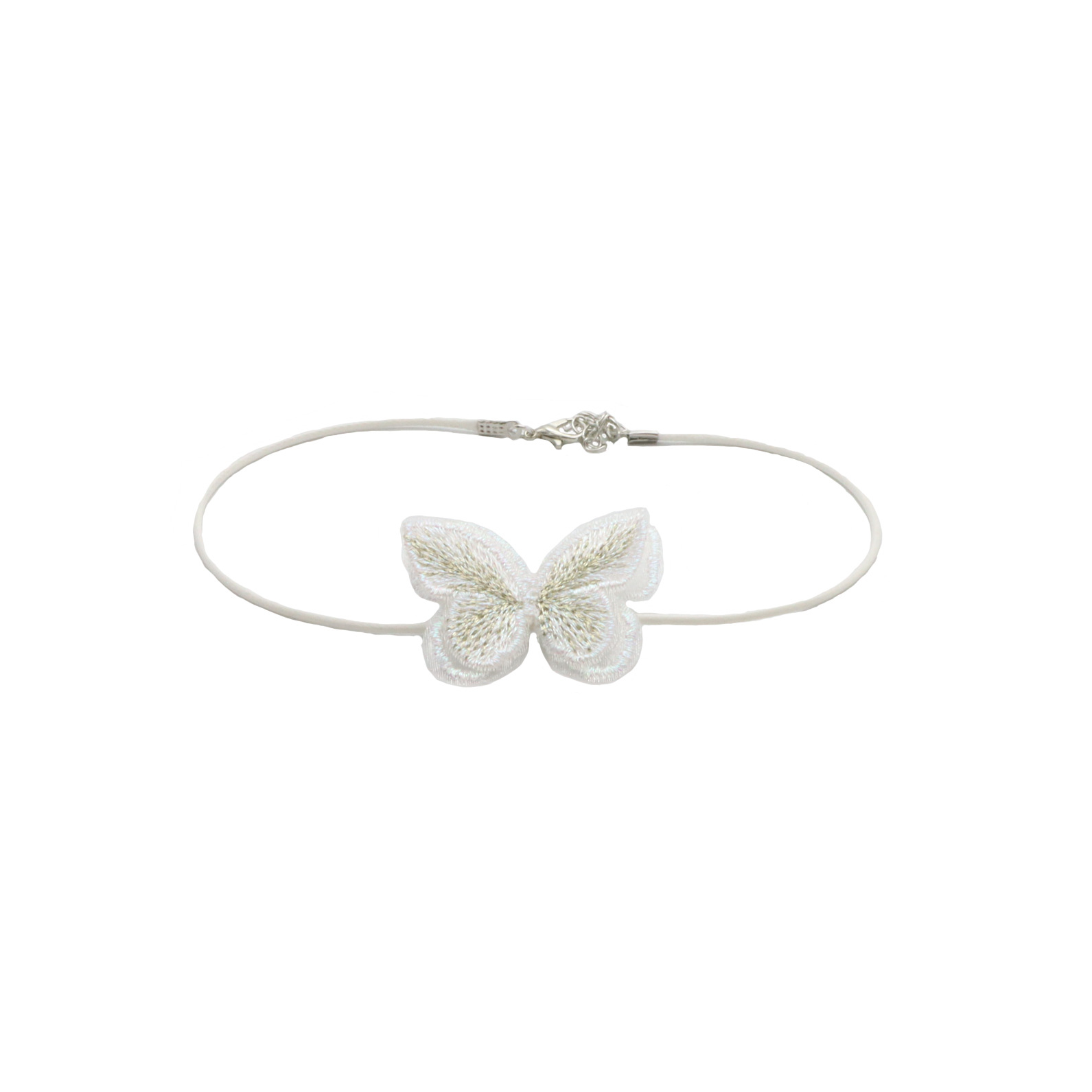 New Jewelry Spring and Summer Accessory Super Fault Color Embroidery Butterfly Choker Necklace Short Clavicle Chain Necklace