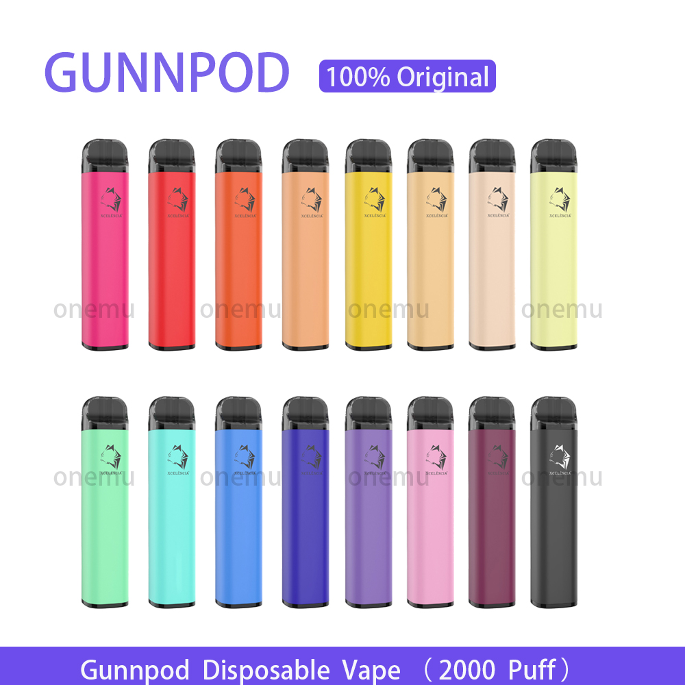 Gunnpod Disposable E-cigarette Vape 2000ffs 8ml 5% 1250mAh Different Colors 5pcs\pack Already Filled Pen Bar 100% Original
Gunnpod Disposable E-cigarette Vape 2000ffs 8ml 5% 1250mAh Different Colors 5pcs\pack Already Filled Pen Bar 100% Original