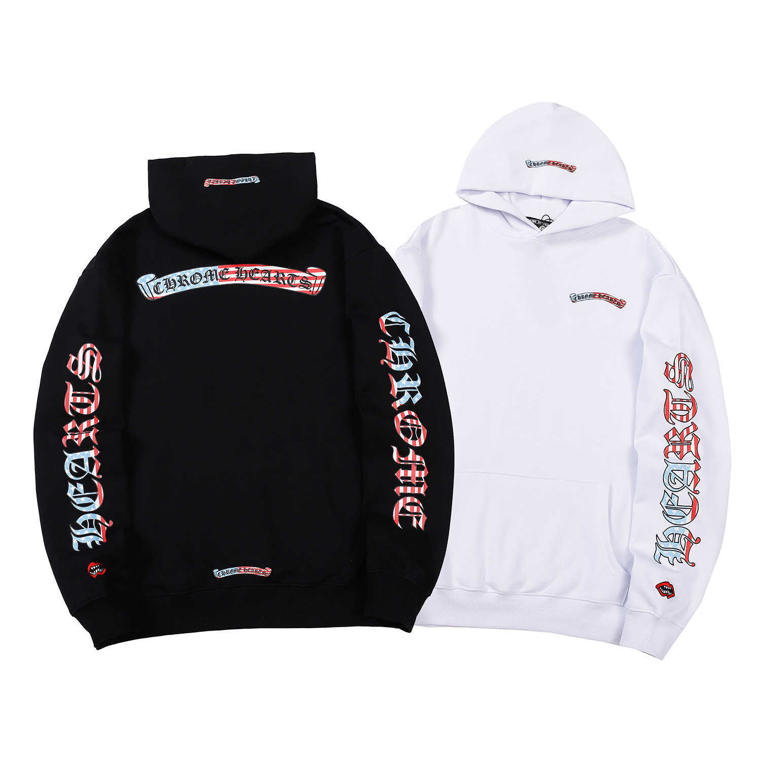 Crowe street fashion brand gradient Sanskrit letter printing popular men's and women's loose Pullover Hooded Sweater, White
Crowe street fashion brand gradient Sanskrit letter printing popular men's and women's loose Pullover Hooded Sweater, White